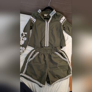 Julia Amory Green Short Set